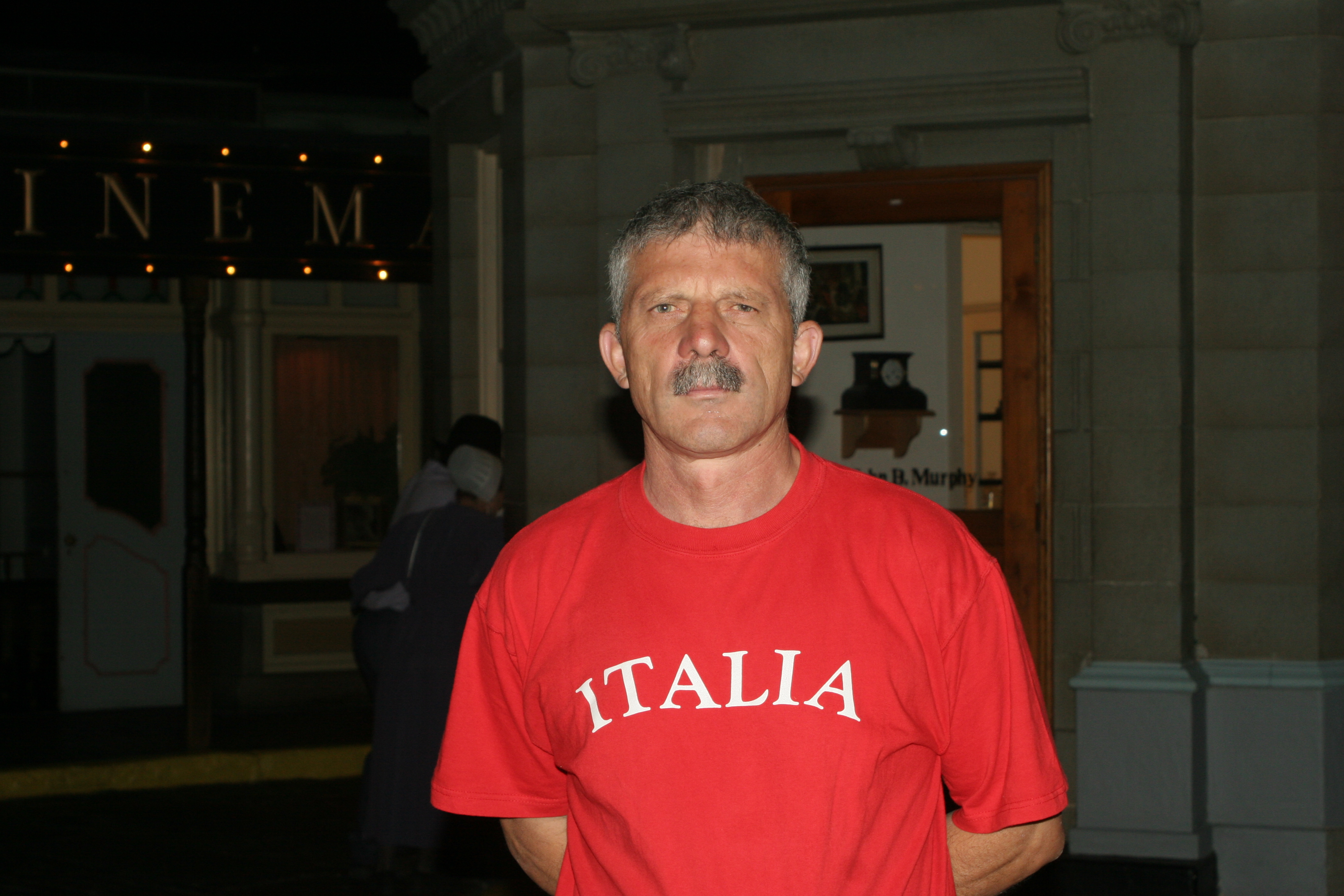 Francesco in an Italia t-shirt