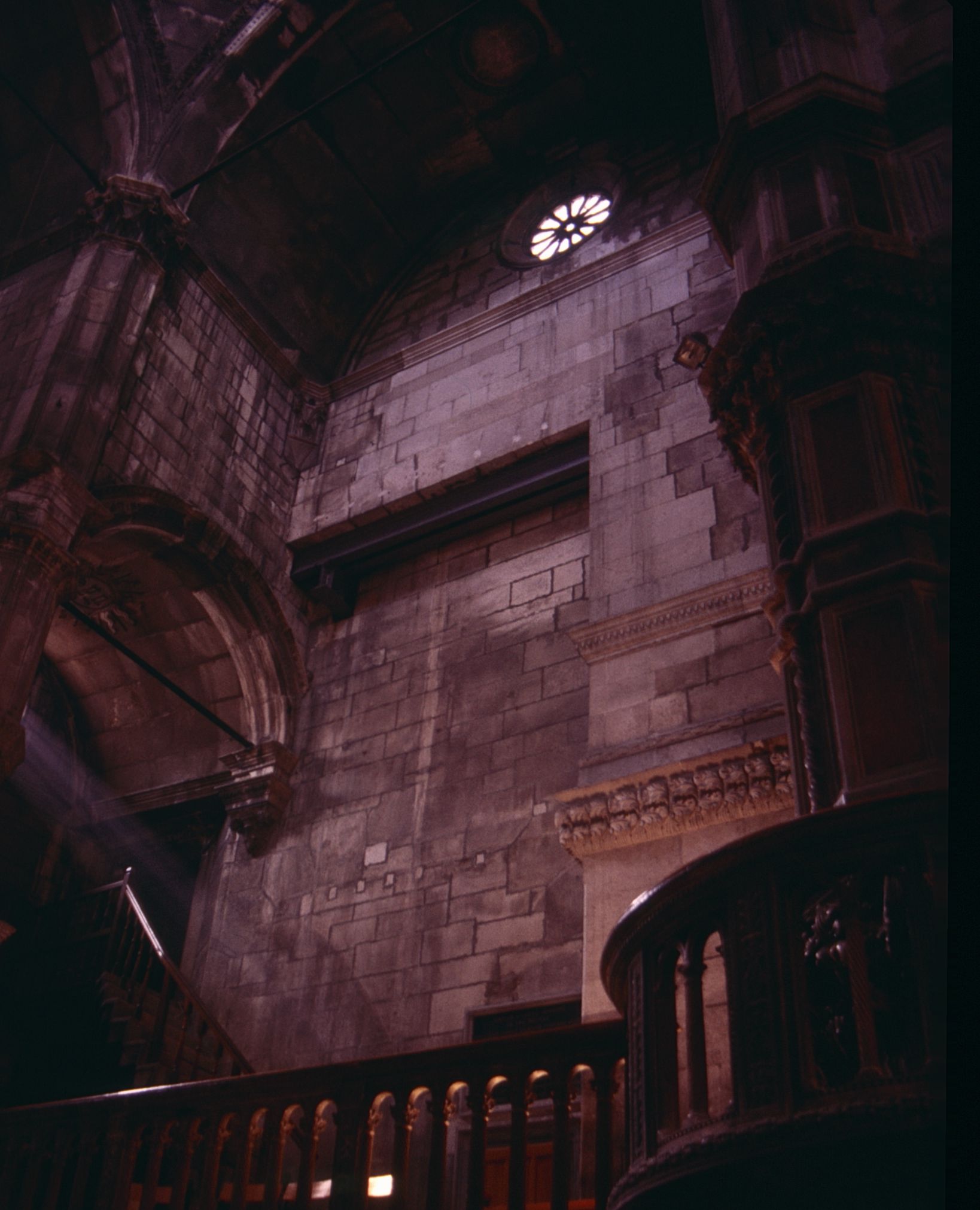 Church interior in former Yugoslavia in 1988