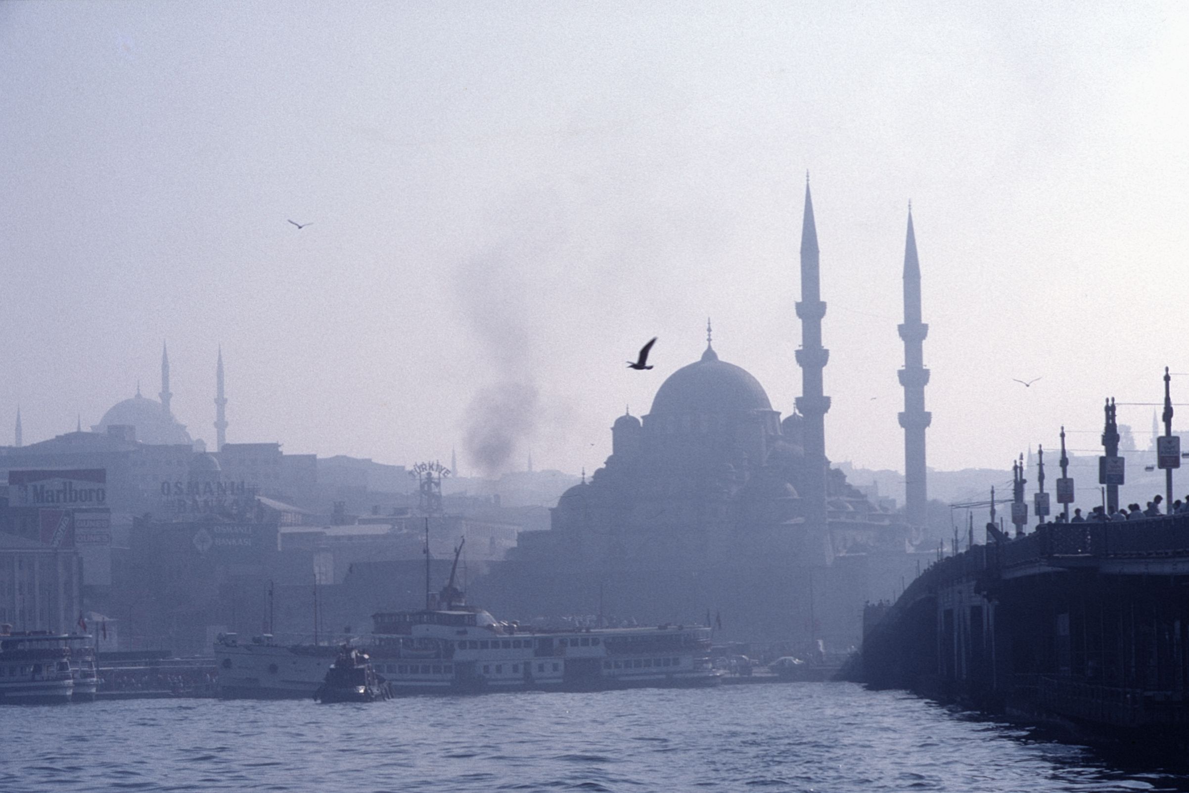 Çamlıca Mosque in the fog in 1986